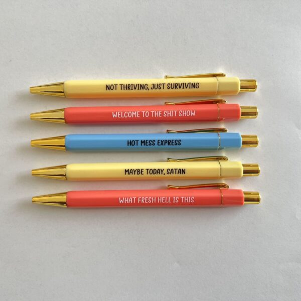 O1CN014JgCjk1VP018S9m1L_4048742644-0-cib Wholesale Plastic Welcome To The Shit Show Fun Pen Set