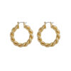 Wholesale Geometric Twist Big Circle Alloy Earrings