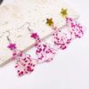 Wholesale Christmas five-pointed star acrylic earrings