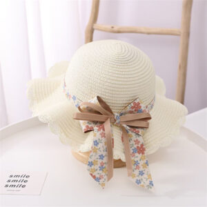 Milk White Hat / Children 52cm-54cm