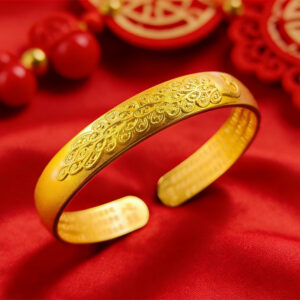 [peacock heart sutra plated with sand gold and thickened]