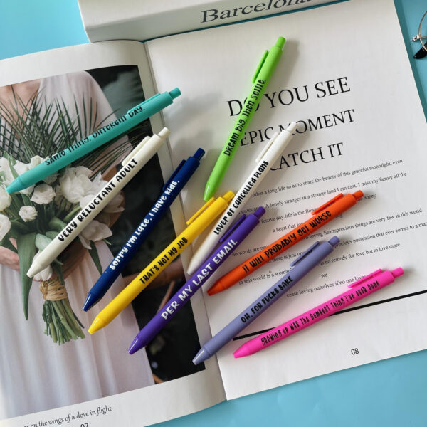 Wholesale Interesting Pens with Dirty Language, Press Plastic Ballpoint Pens