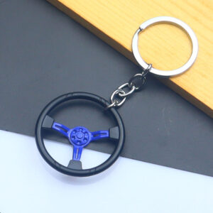 Blue steering wheel
