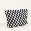 Wholesale Large Wool Checkerboard Large Capacity Pencil Case Knitted Storage Bag