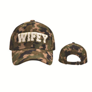 Style 5-camouflage WIFEY corduroy baseball cap / Adjustable