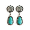 O1CN014VwVmQ1zp38d0Pwed_2215459036762-0-cib Wholesale Western Style Bull Head Sunflower Inlaid Turquoise Metal Earrings