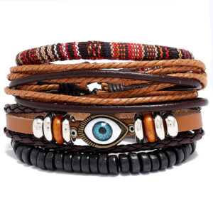 O1CN014W3CX723CLuA9VBha__954827219-0-cib Wholesale Leather Braided Eyes Boho Bracelet