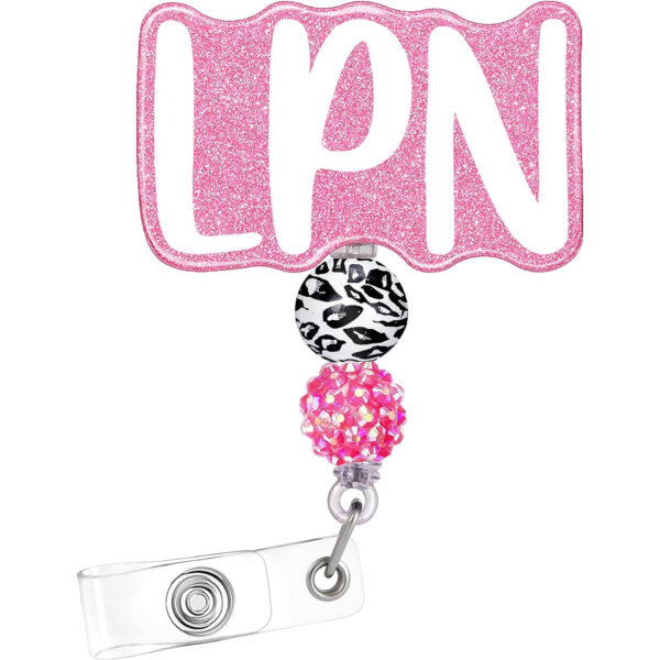 Wholesale Plastic Beaded Badges, Scroll Extendable Keychains