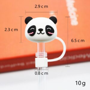 Black and White Blush Panda Head 8mm / Bag without straw