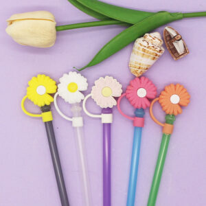 Daisy random color 8mm / Bag with straw [straw color random]]