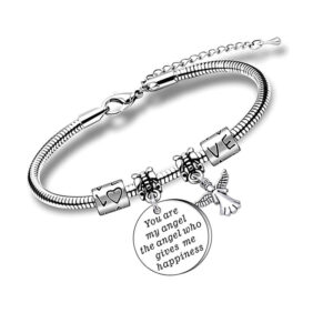 O1CN014YEsJ71QxHaVhzqaz__2214702182042-0-cib Wholesale You are my angel Stainless Steel Lettering Bracelet