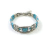 Wholesale Exaggerated Ethnic Style Fashion Tibetan Silver Miao Silver Turquoise Bracelet