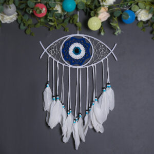 Ms9148c white devil eye dream catcher / φ36*38