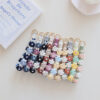 Wholesale Hand Woven Daisy Pearl Flower Cotton Rope Keychain
