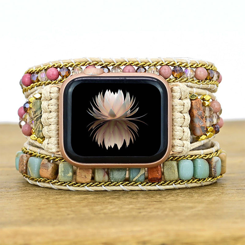 Wholesale Natural Stone Woven Watch Band