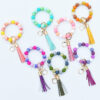O1CN014bYV5T1N8Ul0ii0CJ__2508931525-0-cib-1 Wholesale Silicone Bead PU Tassel Wrist Keychain