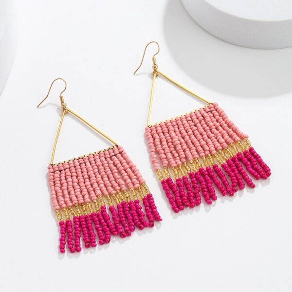 O1CN014bbk3N1q6Jq0lkHk1_2916055446-0-cib Wholesale Vintage Bohemian Handmade Tassel Rice Bead Earrings