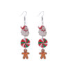 Wholesale Christmas Elk Snowflake Cute Long Drop Earrings
