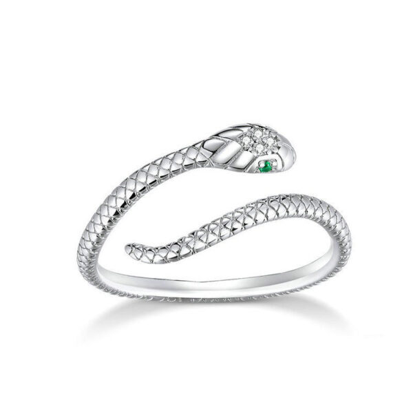 Wholesale Spirit Snake Pure Silver Open Ring