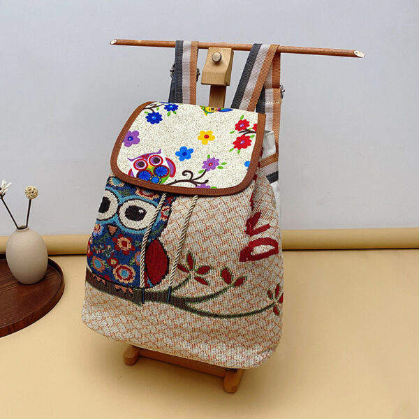 Wholesale Canvas Embroidery Knit Backpack