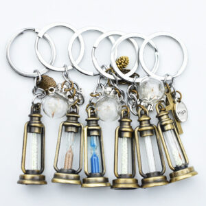 Wholesale Metal Retro Hourglass Keychain