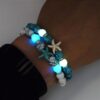 O1CN014f2utY2IVKfMHqvom__3919529291-0-cib Wholesale Glow Starfish Boho Turquoise Luminous Bracelet