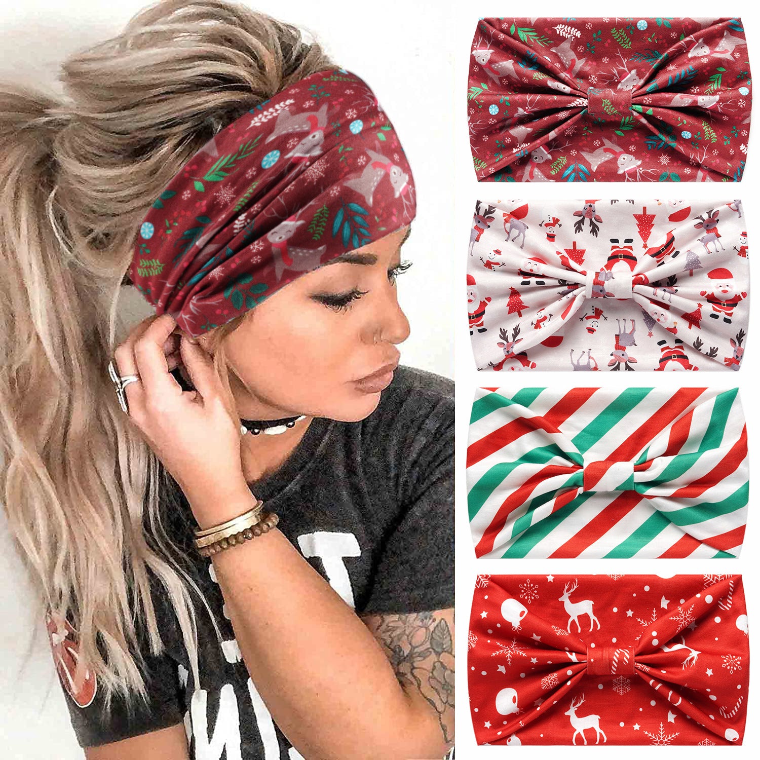 Wholesale Christmas Wide Headbands