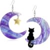Wholesale Moon Star Cat Acrylic Earrings