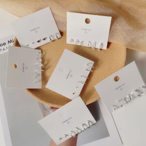 Wholesale S925 Silver Needle Geometric C Ring Circle Alloy Earrings