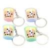 Wholesale Imitation Pearl Milk Tea PVC Soft Plastic Creative Key Chain