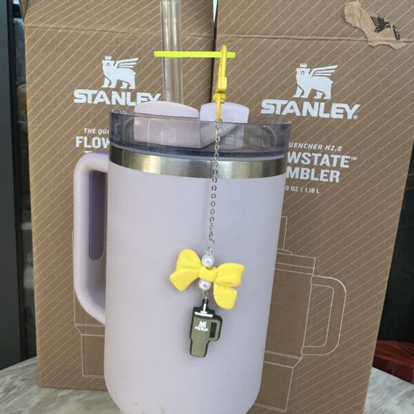 Wholesale Baked Paint Ice Cream Cup Straw Bow Cup Accessories