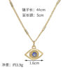 Wholesale Demon Eye Pendant Stainless Steel Drop Oil Necklace