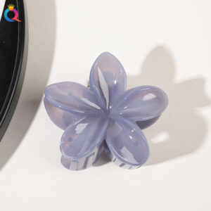 8cm plumeric flower-jelly blue gray / Qiyue factory direct sales