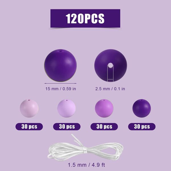 Wholesale Candy Color Round Silicone Beads