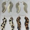Wholesale Genuine Leather Feather Sparrow Earrings
