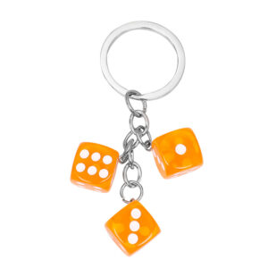 Orange Resin Keychain 3