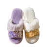 O1CN014o8PK81MTH82zolWo_3108351435-0-cib Wholesale Sequin Plush Baotou Slippers