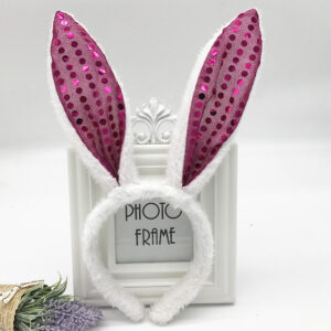 Rose Sequins Rabbit Ears