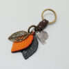 Wholesale Leaf Leather Keychain