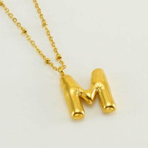 Gold letter M (with chain)