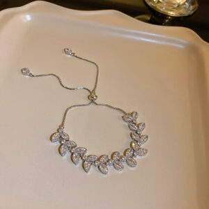 17# bracelet-silver leaves
