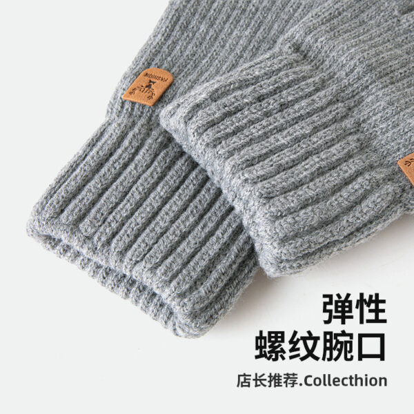 O1CN014wQyAM2Gd080xMIXN_2448359037-0-cib Wholesale Winter Velvet Thickened Knitted Wool Touch Screen Gloves