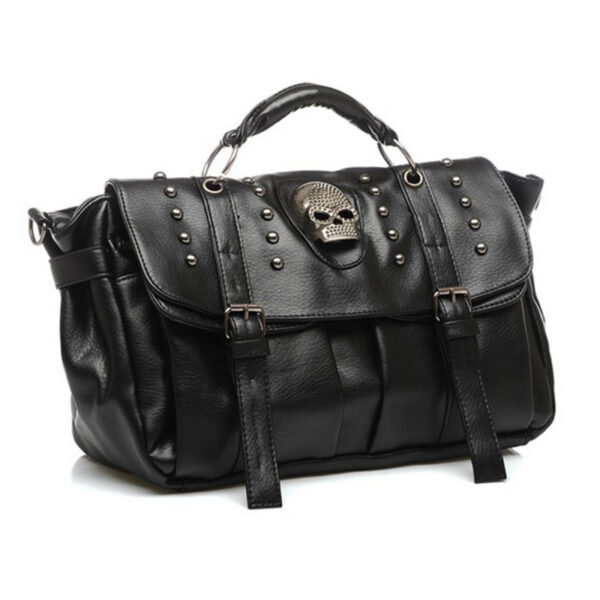Wholesale PU Punk Rivet Skull Head Single Shoulder Diagonal Cross Bag