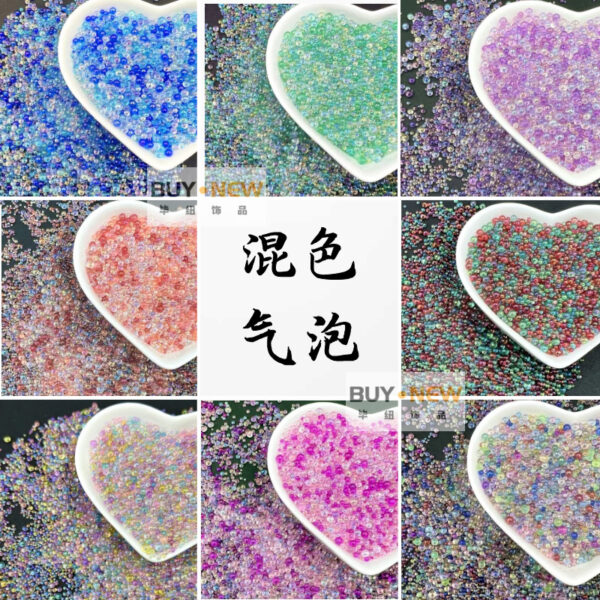 Wholesale Non-porous Bubble Beads Clear Glass Round Beads