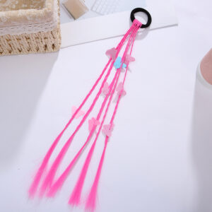 Rose red flower braid (a piece of 5)