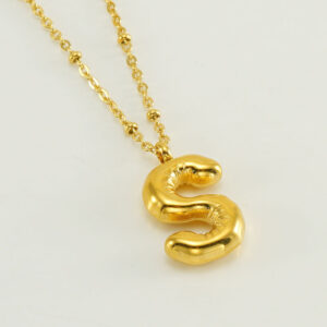 Gold letter S (with chain)