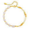 Wholesale Pearl Gold Plated Double Copper Bracelet