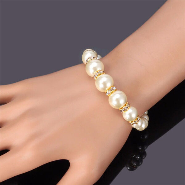 Wholesale Imitation Pearl Necklace Bracelet Earring Set Three Pieces