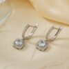 Wholesale Micropaved Zirconia Square Earrings