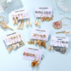 Wholesale Fashion Gold and Silver Natural Shell Scallop Earring Set